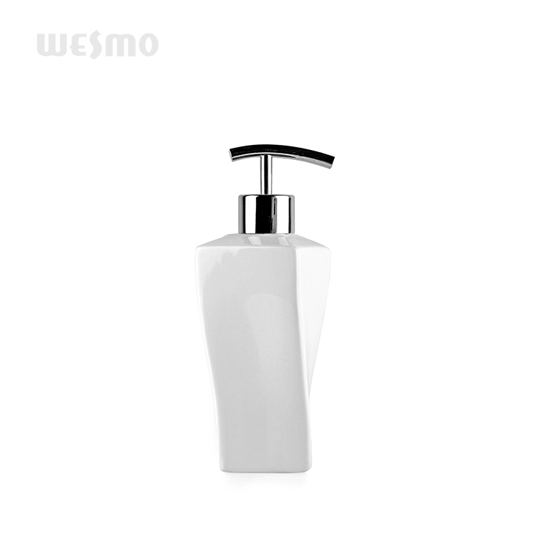 White glaze porcelain ceramic bathroom accessory hand sanitizer dispenser